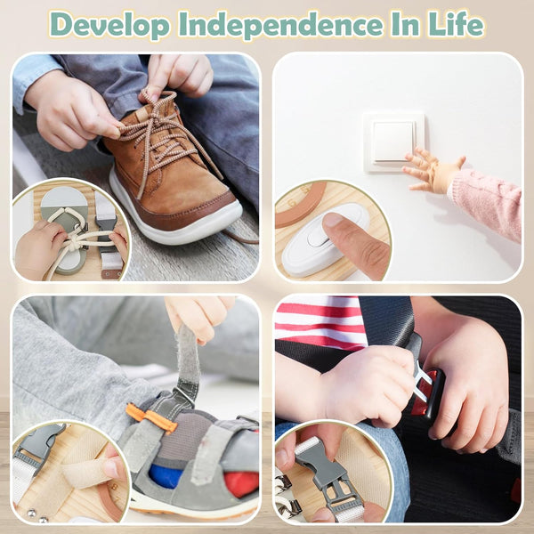 Busy Board Wooden Activity Toy