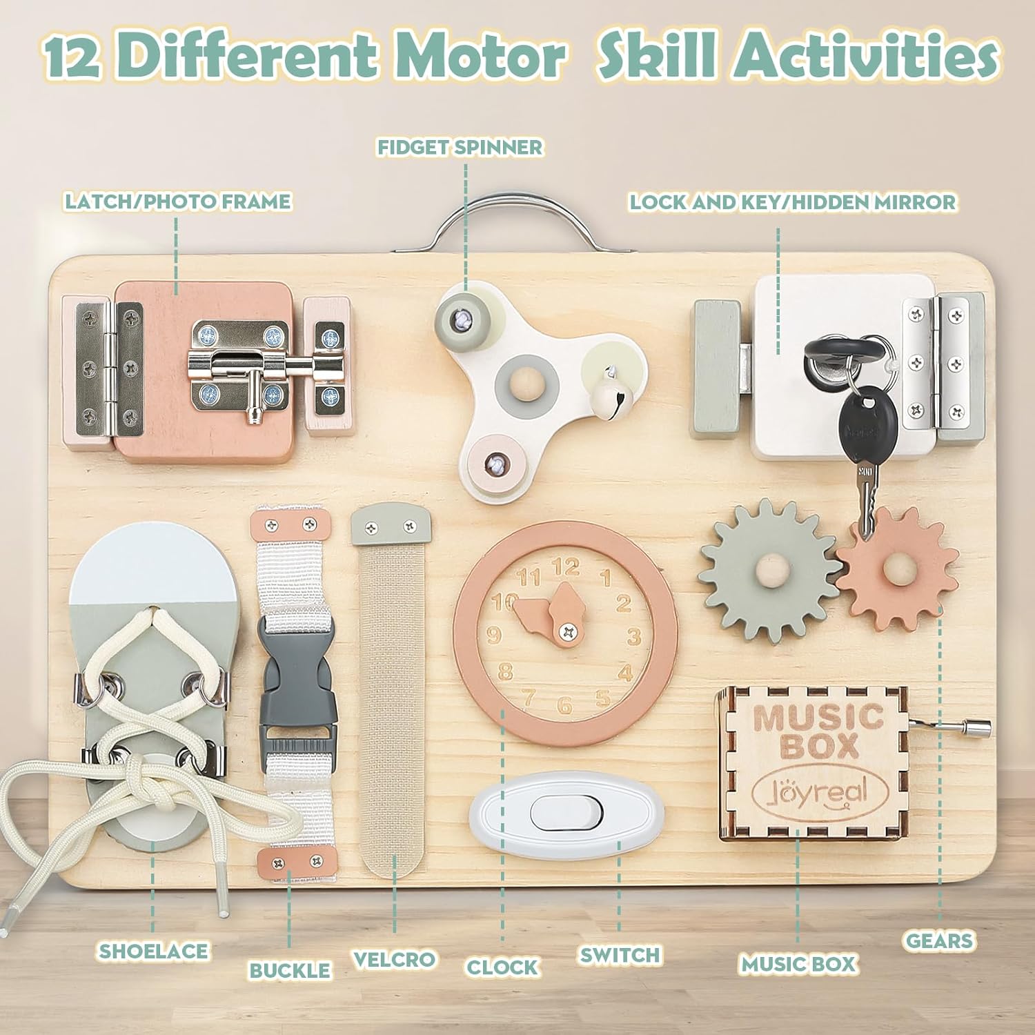 Busy Board Wooden Activity Toy