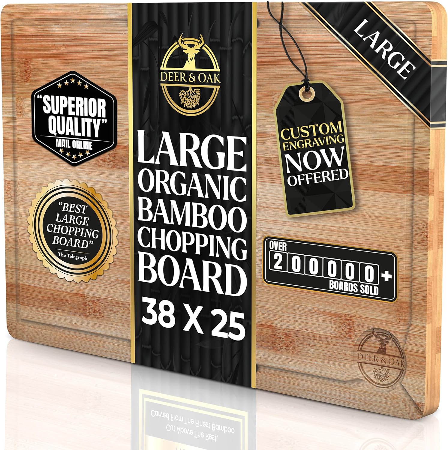 Deer Oak Large Bamboo Board